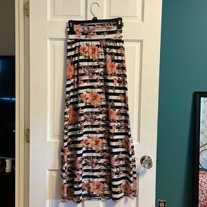 Floral maxi skirt